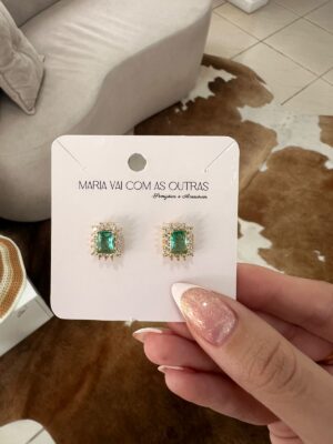 Brinco stud verde