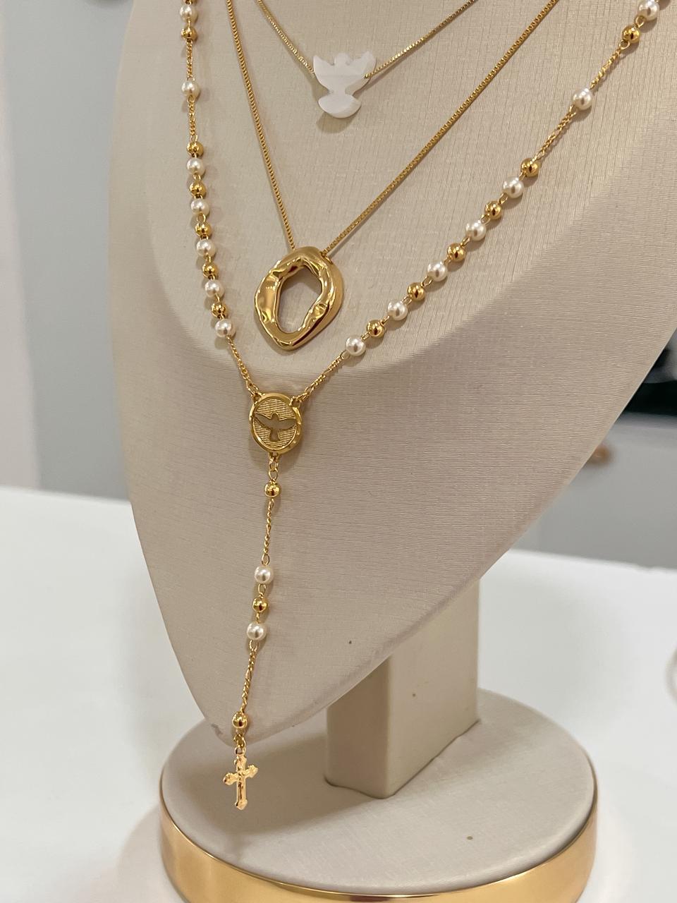 Colar Terço Pérolas - Imagem 3